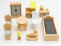 baby mix 58990 Деревянный кукольный домик "rose montessori"