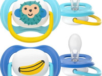 avent  scf080/26 suzeta din silicon ultra air (6-18 m.) in sort.