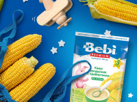 bebi premium terci de porumb fără lapte cu prebiotic (5 m+) 200 gr.