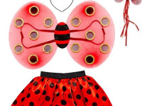 funny fashion zja359658 set aripi de buburuza cu fustita, cerc si bagheta