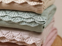 babyono-81237 1674/03 Бамбуковый плед (75x100 см) бежевый