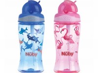 nuby nv0414022 cana "flip-it tritan" cu pai 360 ml. (3 +)