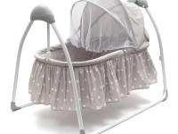 new baby 46558 patut-leagăn muzical swingy g239 (gri/stele)