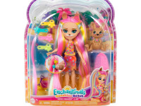 enchantimals htj70 papusa "katrice kangaroo cu animalul de companie cangur"