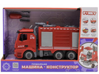 funky toys 61114 Пожарная машина- конструктор со звуками, светом и водой (30см)