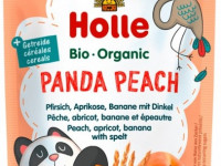 holle bio organic piure "panda peach" piersic-caise-banana-spellta (8 luni +) 100 gr.