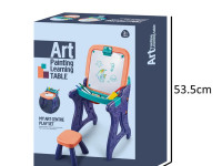 op 200638525 Șevalet pliabil pentru desen 2 în 1 cu scaun