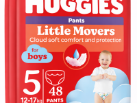 huggies chilotei little movers boy 5 (13-17 kg.) 48 buc.