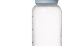 bibs biberon din plastic anticolic cu tetina din latex (270 ml.) baby blue