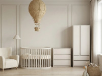 set mobilier pentru copii veres bern oval (pătuț + comodă + dulap)