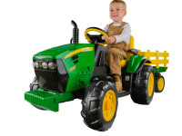 peg perego tractor cu remorca electric jd ground force