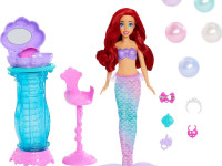 disney princess jbf86 păpușa "ariel" cu măsuță de toaletă sidef