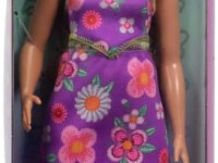 barbie jjn57 păpușă barbie "fashionistas № 244" &icirc;ntr-o rochie florală fără spate