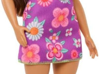 barbie jjn57 păpușă barbie "fashionistas № 244" &icirc;ntr-o rochie florală fără spate