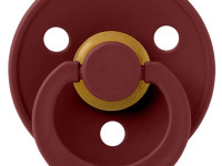 bibs suzeta rotunda din latex color s wine (0-6 luni)