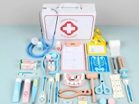 73121 trusă de medic din lemn &icirc;ntr-o valiză