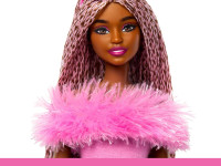 barbie hyv28  păpușă "barbie deluxe style" cu codițe în costum de pene