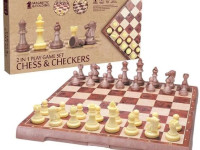 43434 joc de masă 2 &icirc;n 1 "Șah și dame" cu tablă magnetică