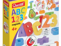 quercetti 5496 set de numere și litere magnetice "abc +123"