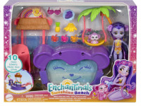 enchantimals htw73 set de joс "meggy maimuță într-o piscină tropicală"