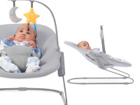 kinderkraft Шезлонг-качалка calmee серый (до 9 кг.)