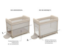 kinderkraft Кровать-манеж moon dream чёрный