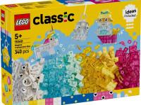 lego classic 11040 constructor "cutie magică cu blocuri transparente" (340 el.)