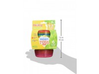 nuby id91164 set de containere-farfurii cu capace (6х300 ml.)