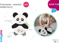babyono-7406 1538 jucărie moale foșnitoare "panda polly"