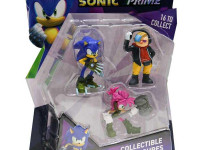 sonic the hedgehog son2020 set eroi sonic (3 buc/6,5 cm) in sort