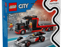 lego city 60493 constructor "camion f1 cu mașină de curse audi f1" (508 el.)