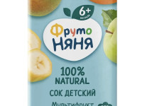 ФрутоНяня сок мультифрукт неосветленный 200 мл. (6 м+)