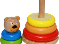 tooky toy tkf004 Деревянная пирамидка "Мишка"*****