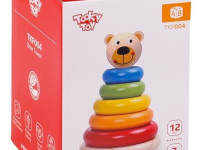 tooky toy tkf004 Деревянная пирамидка "Мишка"*****