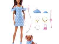 barbie jfp38 Игровой набор "Парные образы" голубой в горошек