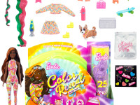 barbie hcd25 papusa surpriza "color reveal neon" in asortiment