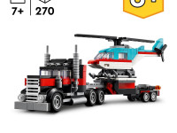 lego creator 31146 constructor 3 în 1 "camion cu platformă cu elicopter" (270 el.)