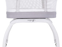 chipolino kossg02501gr Детская колыбель 2-в-1 со светодиодным дисплеем "sogno" grey