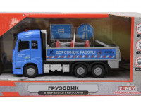 funky toys 61086 camion cu semne de circulație cu sunete și lumini (17cm)