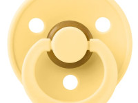 bibs suzeta rotunda din latex color s (0-6 luni) pale butter