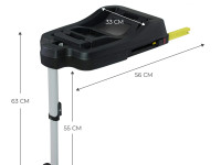 kinderkraft Автокресло mink pro i-size (40-75 см.) в комплекте с базой fx isofix (чёрный)