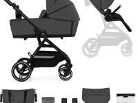 kinderkraft Коляска 2-в-1 yoxi серый