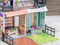 kidkraft 65989 casa pentru păpuși bianca city life dollhouse