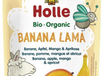 holle bio organic Пюре "banana lama" Банан-яблоко-манго-абрикос (6 м +) 100 гр.