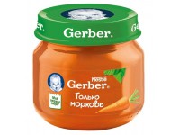 gerber piure din morcov (4 luni +) 80 gr.