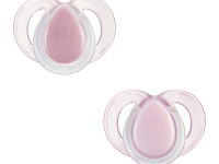 tommee tippee tt0484 Пустышка симметричная "night time" розовый (6-18 м.) 2 шт. 