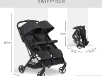 hauck Коляска для двойни swift x duo black