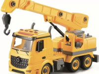 funky toys 61110 mașina - constructor camion de construcții cu macara cu sunete și lumini (30cm)