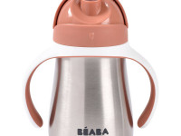 beaba cana inox cu pai "terracotta" 250 ml. (8 m.+) b913587