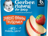 gerber Пюре "Яблоко-банан-клубника" (6 м+) 80 гр.